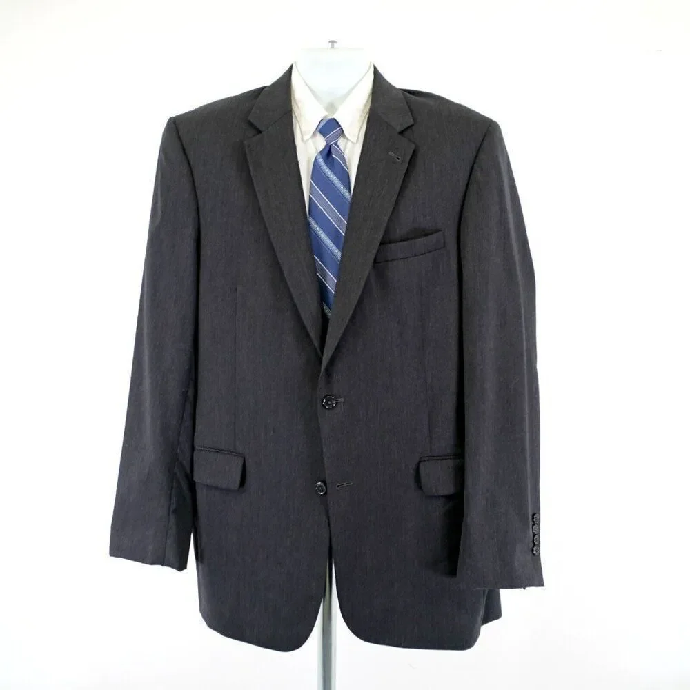 Jos A Bank Signature 42L / Slim 44L Gray Wool Suit Jacket 2 Button Padded Should